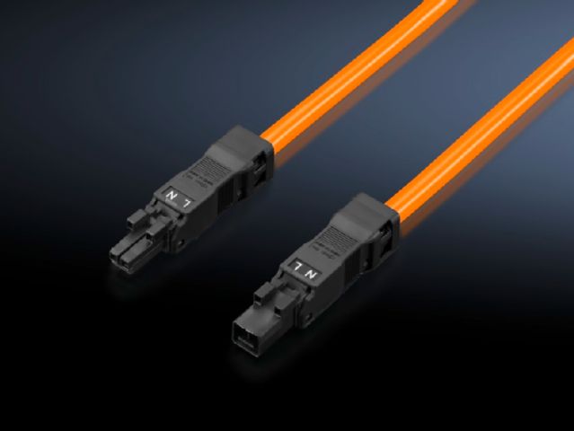 SZ2500450 Rittal enclosures Connection cable 2-pole Length 1000mm - Rittal air conditioning Rittal electric cabinet Rittal busbar Rittal fan Rittal PDU SZ2500.450