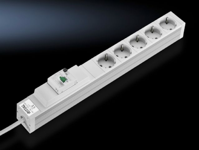DK7240280 Rittal enclosures Socket strip in an aluminium duct - Rittal air conditioning Rittal electric cabinet Rittal busbar Rittal fan Rittal PDU DK7240.280