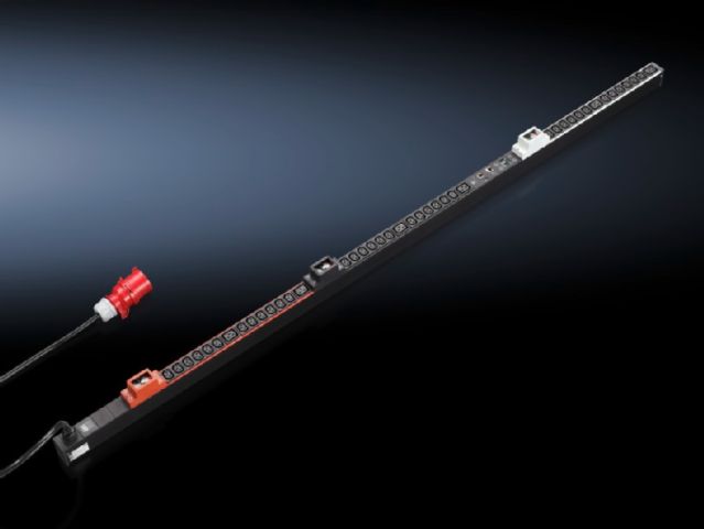 DK7955234 Rittal enclosures PDU international, metered version Width 44mm Depth 62mm Length 1960mm 36xC13,6xC19, black,CEE,3~, 32A - Rittal air conditioning Rittal electric cabinet Rittal busbar Rittal fan Rittal PDU DK7955.234