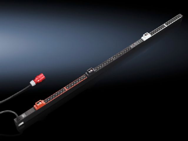 DK7955336 Rittal enclosures PDU international, switched version Width 44mm Depth 85mm Length 2110mm 48xC13, black,CEE ,3~,32A - Rittal air conditioning Rittal electric cabinet Rittal busbar Rittal fan Rittal PDU DK7955.336