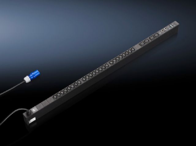 DK7955436 Rittal enclosures PDU international, managed version Width 44mm Depth 85mm Length 2110mm 48xC13, black,CEE ,3~,32A - Rittal air conditioning Rittal electric cabinet Rittal busbar Rittal fan Rittal PDU DK7955.436