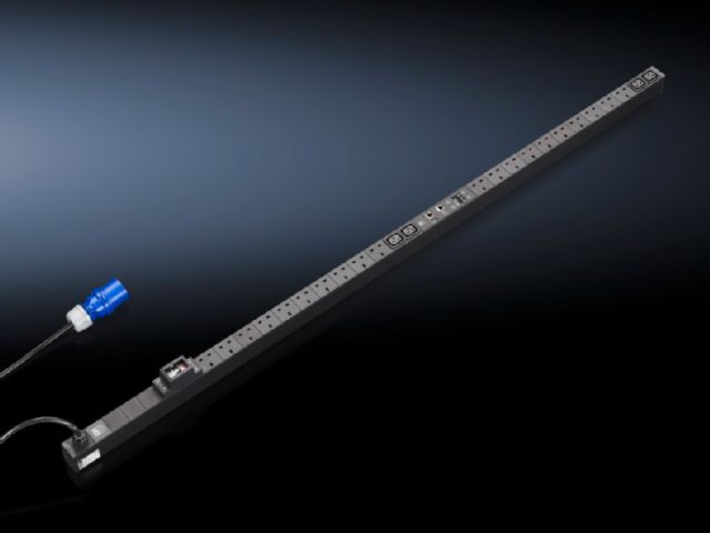 DK7955522 Rittal enclosures PDU UK, metered version Width 44mm Depth 62mm Length 1955mm 20xBS 1363, 4xC19, black,UK ,1~,32A - Discontinued Replacement model DK7979823/DK7979.823 - Rittal air conditioning Rittal electric cabinet Rittal busbar Rittal fan Rittal PDU DK7955.522