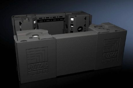 VX8620000 Rittal cabinet base corner connector, 100mm high, for cabinets 300mm wide, suitable for VX, TS, TS IT, SE, CM, TP, PC, IW, TE. Replaces VX8640000/VX8640.000-Rittal cabinets/Rittal air conditioning/Rittal electric cabinet/Rittal fan/Rittal PDU/rittal-VX8620.000